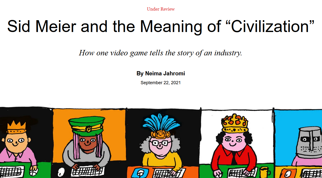 The “New Yorker” Reviews Sid Meier’s Memoirs - CivFanatics